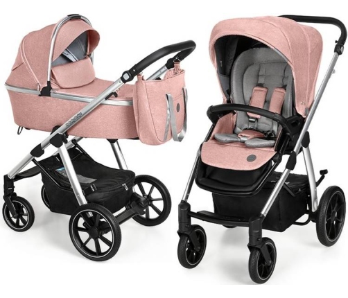 Baby Design Bueno 208 Pink Bērnu Ratiņi 2in1