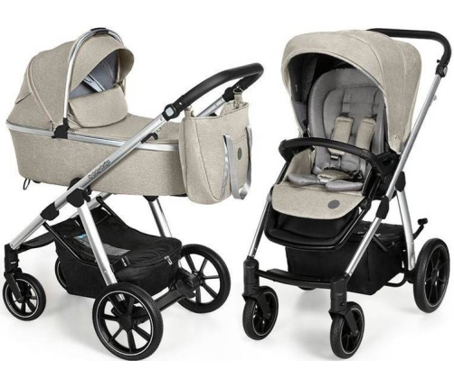 Baby Design Bueno 209 Beige/grey Bērnu Ratiņi 2in1