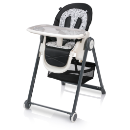 Baby Design PENNE Black Стульчик для кормления с мягким вкладышем и лежачей позицией