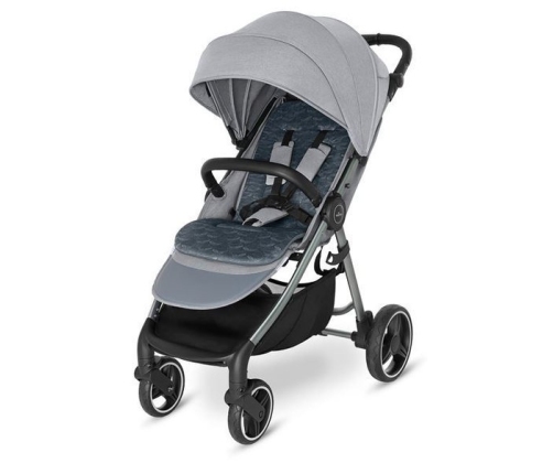 Baby Design Wave 2021 107 Silver Gray Sporta Ratiņi