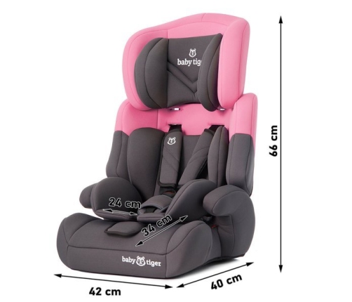 Baby Tiger Mali Grey pink Детское автокресло 9-36 кг