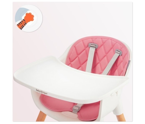 Baby Tiger Tini Pink Стульчик для кормления 2 в 1