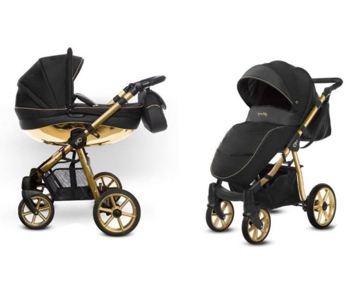 Babyactive Mommy Glossy Black/Gold Детская Коляска 2 в 1