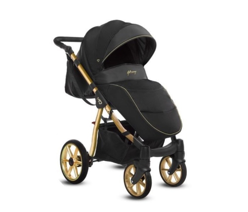 Babyactive Mommy Glossy Black/Gold Bērnu Ratiņi 2in1