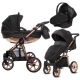 Babyactive Mommy Glossy Black/Rose Gold Bērnu Ratiņi 3in1