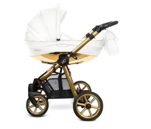 Babyactive Mommy Glossy White/Gold Bērnu Ratiņi 2in1