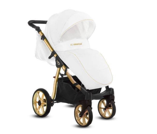 Babyactive Mommy Glossy White/Gold Bērnu Ratiņi 2in1