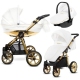 Babyactive Mommy Glossy White/Gold Bērnu Ratiņi 3in1