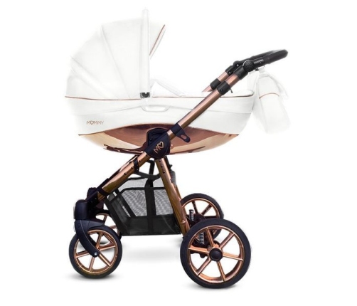 Babyactive Mommy Glossy White/Rose Gold Bērnu Ratiņi 2in1