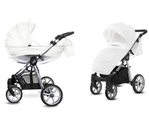 Babyactive Mommy Glossy White/Silver Bērnu Ratiņi 2in1