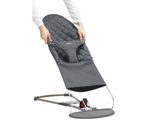 BabyBjorn Anthracite grey Cotton 012021 Pārvalks šūpuļkrēsliņam