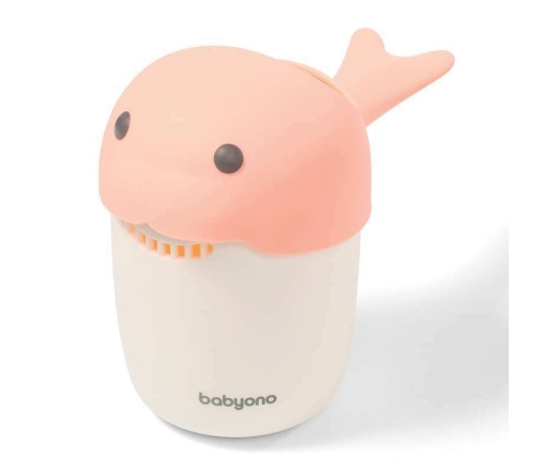 BabyOno Whale Pink Krūze matu mazgāšanai