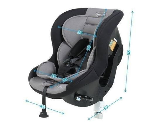 Babysafe Akita Grey Black Bērnu Autokrēsls 0-18 kg