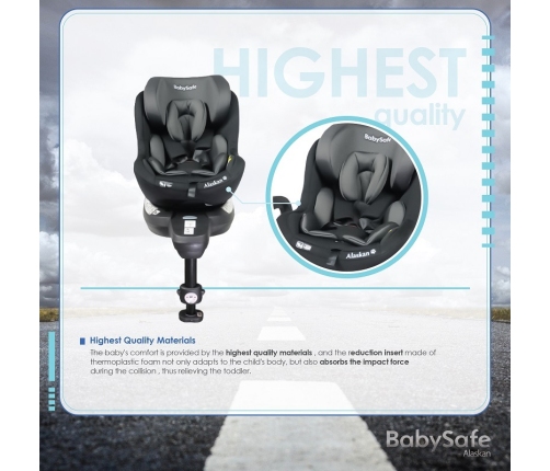 BabySafe Alaskan Black Bērnu Autokrēsls 0-18 kg