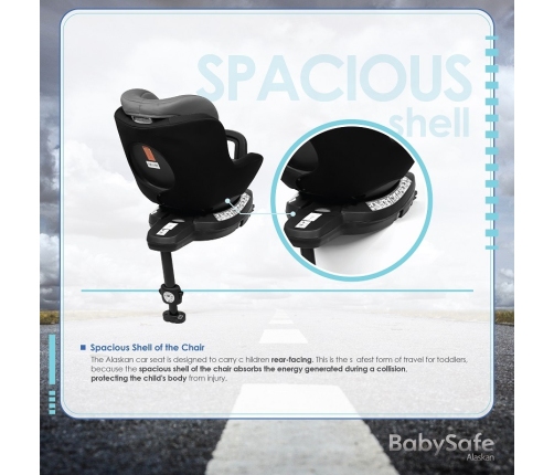 BabySafe Alaskan Black Bērnu Autokrēsls 0-18 kg