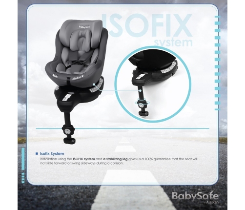 BabySafe Alaskan Grey Bērnu Autokrēsls 0-18 kg