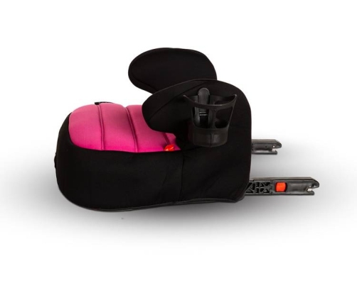 Babysafe Booster Isofix Pink Black Bērnu Autokrēsls Busteris 15-36 kg