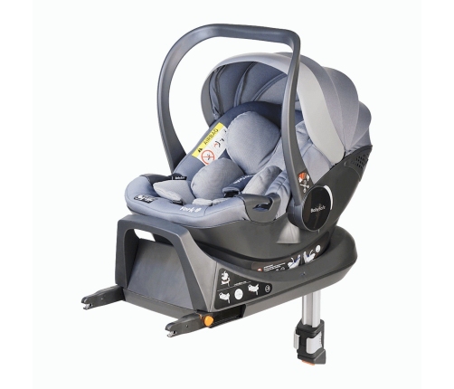 Babysafe York I-size Grey + ISOFIX Base Bērnu Autokrēsls 0-13 kg