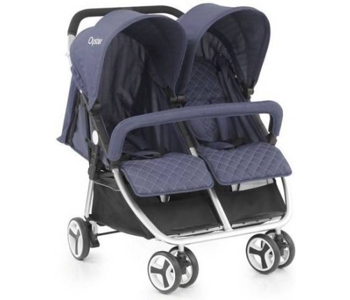 BabyStyle Oyster Twin Blue Dvīņu Ratiņi