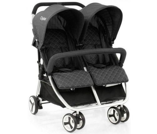 BabyStyle Oyster Twin Grey Dvīņu Ratiņi