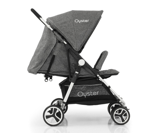 BabyStyle Oyster Twin Grey Dvīņu Ratiņi