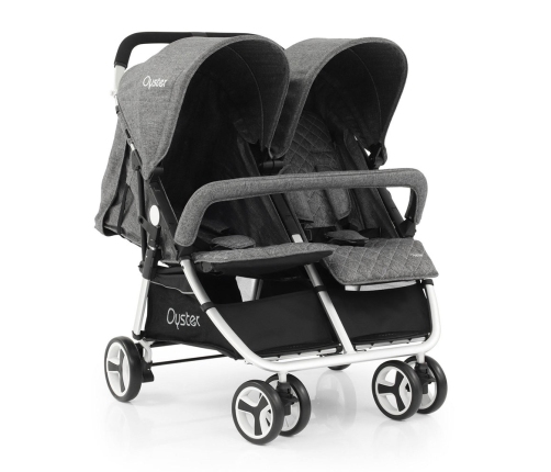 BabyStyle Oyster Twin Grey Dvīņu Ratiņi