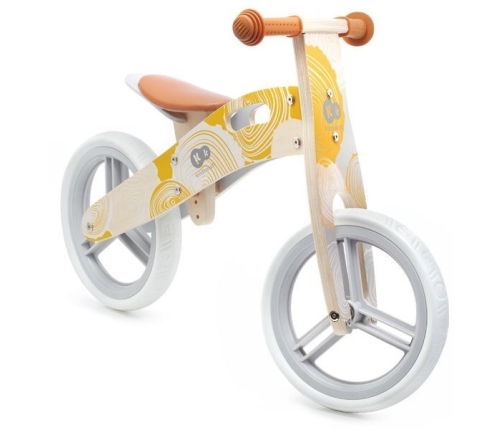 Беговел с деревянной рамой Kinderkraft Runner Nature Yellow