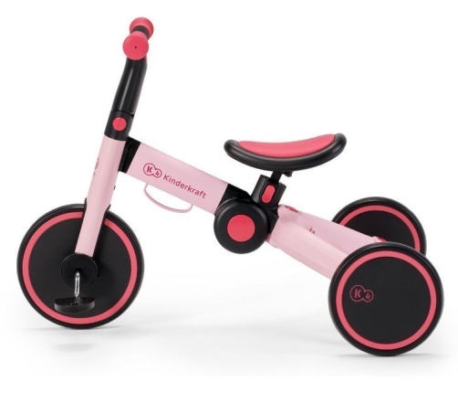 Balansa ritenis Kinderkraft 4TRIKE Candy Pink 3in1