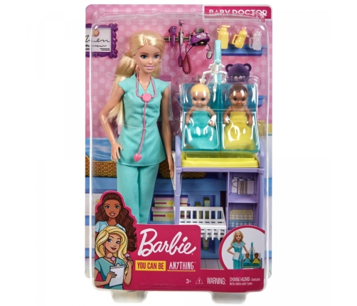 Barbie Career Doll Asst. Baby Doctor Kукла GKH23