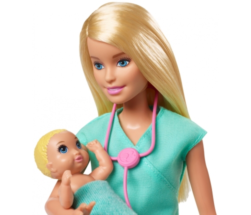 Barbie Career Doll Asst. Baby Doctor Kукла GKH23