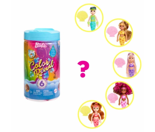 Barbie Color Reveal Chelsea Rainbow Mermaid кукла HCC75