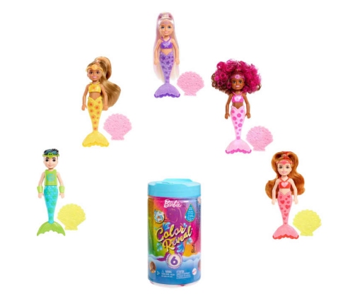 Barbie Color Reveal Chelsea Rainbow Mermaid кукла HCC75