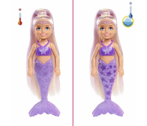 Barbie Color Reveal Chelsea Rainbow Mermaid кукла HCC75