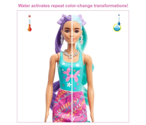 Barbie Color Reveal Hair Feature Playset lelle HBG38-2