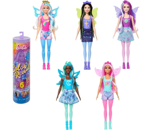 Barbie Color Reveal Rainbow Galaxy + 6 Surprises HJX61 Kукла