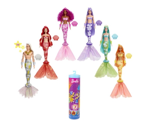 Barbie Color Reveal Rainbow Mermaids Series кукла HCC46