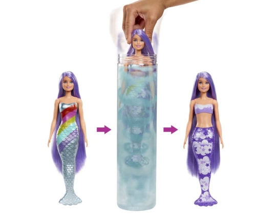 Barbie Color Reveal Rainbow Mermaids Series lelle HCC46