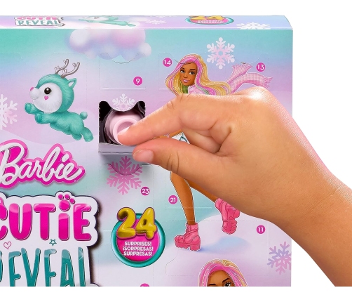 Barbie Cutie Reveal Advent Calendar + 24 Surprises HJX76 + Кукла