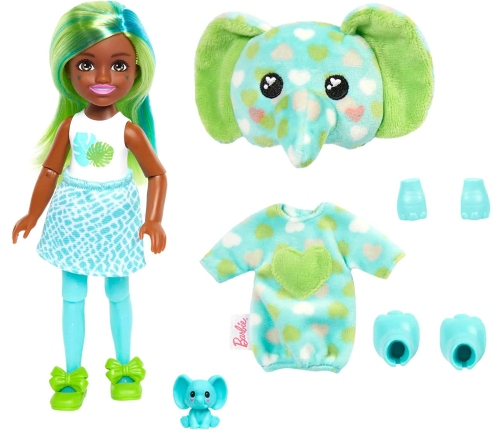 Barbie Cutie Reveal Chelsea Doll Jungle Friends Series Elephant HKR13 Kукла