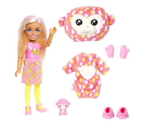 Barbie Cutie Reveal Chelsea Doll Jungle Friends Series Monkey HKR14 Lelle