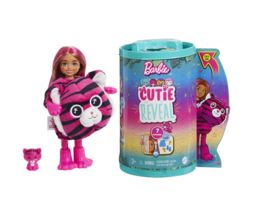 Barbie Cutie Reveal Chelsea Doll Jungle Friends Series Tiger HKR15 Kукла