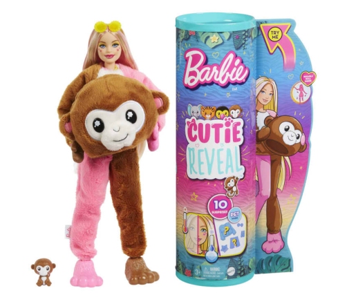 Barbie Cutie Reveal Jungle Friends Monkey HKR01 Kукла