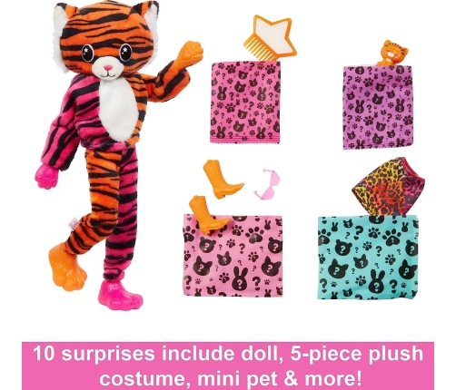 Barbie Cutie Reveal Jungle Friends Tiger HKP99 Lelle