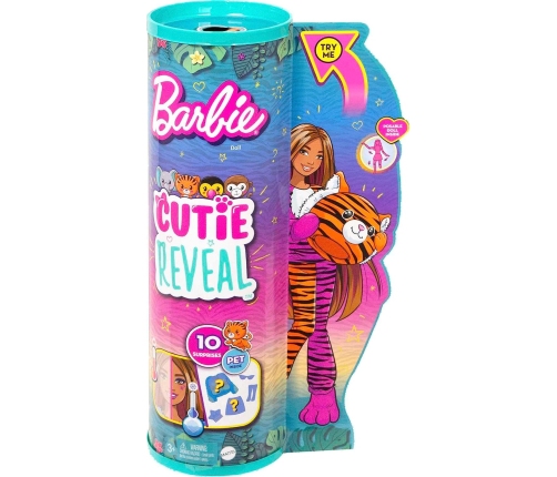 Barbie Cutie Reveal Jungle Friends Tiger HKP99 Lelle