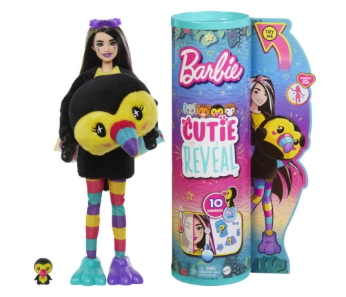 Barbie Cutie Reveal Jungle Friends Toucan HKR00 Lelle