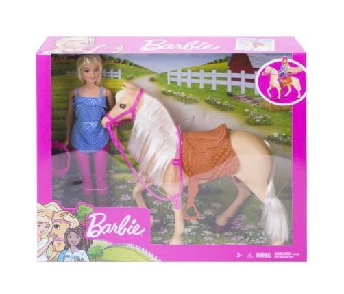 Barbie Doll & Horse кукла с лошадью FXH13