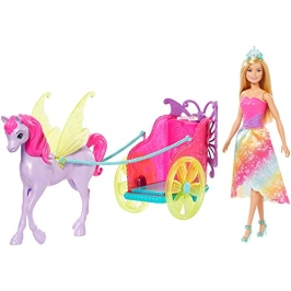 Barbie Dreamtopia Princess with Fantasy Horse кукла GJK53