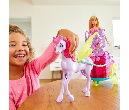 Barbie Dreamtopia Princess with Fantasy Horse lelle GJK53