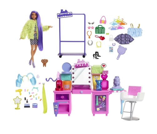 Barbie Extra Doll playset skaistuma salons GYJ70