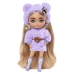 Barbie Extra Mini Doll кукла Blonde Pigtails Purple Hoodie HGP66